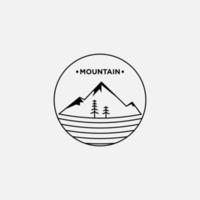 vector de logotipo vintage de montaña, inspiración de logotipo de aventura