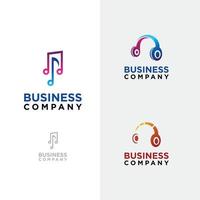 conjunto de vector de logotipo de música, inspiración de logotipo de música