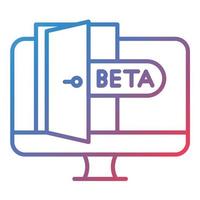 icono de gradiente de línea beta vector