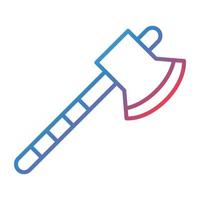 Axe Line Gradient Icon vector