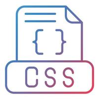 Css File Line Gradient Icon vector