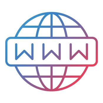 icono de gradiente de línea de interfaz web vector