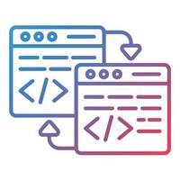 Code Refactoring Line Gradient Icon vector