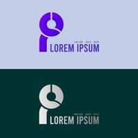 P letter logo, monogram logo for company and business vector