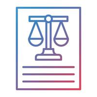 Judgement Line Gradient Icon vector