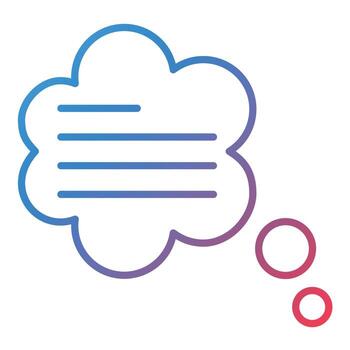 Thinking Line Gradient Icon vector