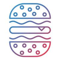 Burger Sandwich Line Gradient Icon vector