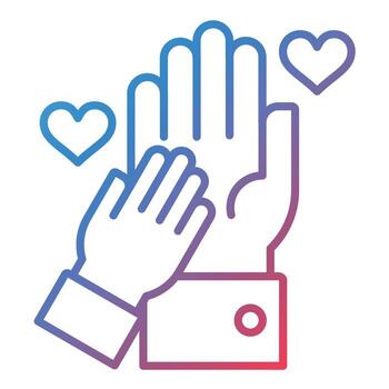 Help Children Line Gradient Icon vector