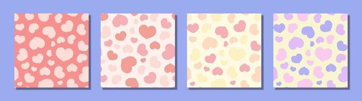 Cute seamless pattern with colorful hearts. Pretty and trend backgrounds. Valentine's Day. Flat design. vector