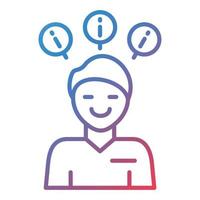 Problem Line Gradient Icon vector