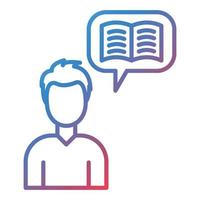User Story Line Gradient Icon vector