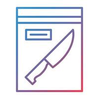 Evidence Line Gradient Icon vector