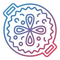 Paella Line Gradient Icon vector