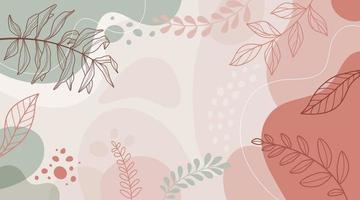 Design banner frame flower Spring background with beautiful. flower background for design. Colorful background with tropical plants. Place for your text. vector