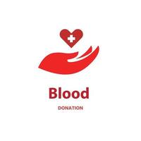 Free vector world blood donor  with save hand