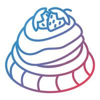 Pavlova Line Gradient Icon vector