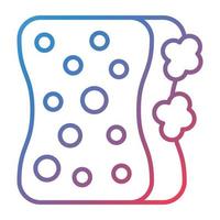 Sponge Line Gradient Icon vector