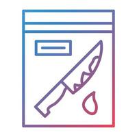 Blood Evidence Line Gradient Icon vector
