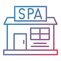 Spa Signboard Line Gradient Icon vector