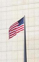 bandera americana en la ciudad de nueva york foto