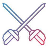 Rapier Line Gradient Icon vector