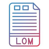 icono de gradiente de línea lom vector