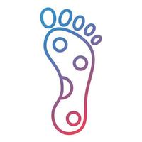 Reflexology Line Gradient Icon vector