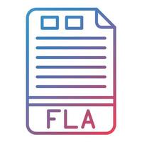 FLA Line Gradient Icon vector