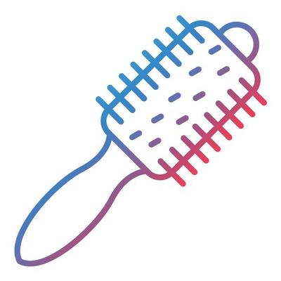 Hair Brush Line Gradient Icon