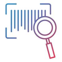 Barcode Search Line Gradient Icon vector
