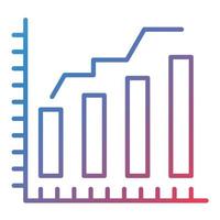 Graph Line Gradient Icon vector