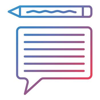 Compose Line Gradient Icon vector