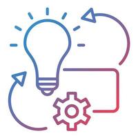 Project Implementation Line Gradient Icon vector