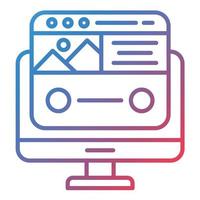 Landing Page Line Gradient Icon vector