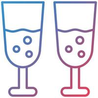 Drink Glasses Line Gradient Icon vector