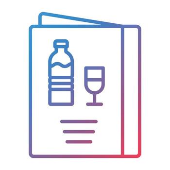Menu Line Gradient Icon vector
