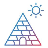 Pyramid Line Gradient Icon vector