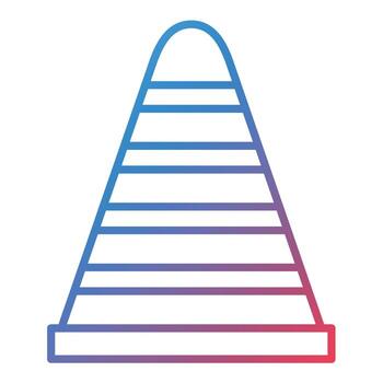 Traffic Cone Line Gradient Icon vector