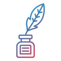 Quill Line Gradient Icon vector