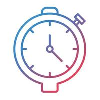 Stopwatch Line Gradient Icon vector