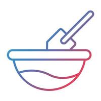 Mixing Flour Line Gradient Icon vector