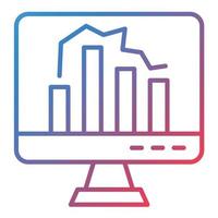 Monitoring Analytics Line Gradient Icon vector