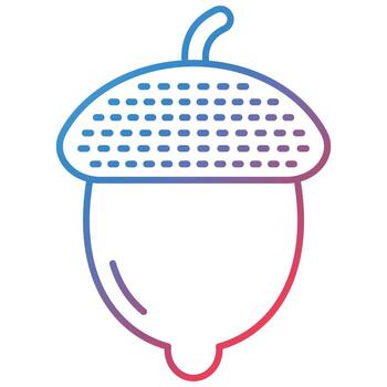 Acorn Line Gradient Icon vector