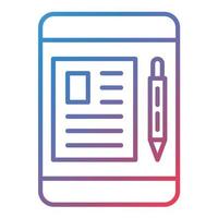 Online Content Line Gradient Icon vector