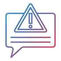 Message Alert Line Gradient Icon vector