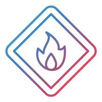 Flammable Line Gradient Icon vector