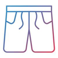 Boxer Shorts Line Gradient Icon vector