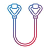 Resistance Band Line Gradient Icon vector