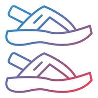 Sandal Line Gradient Icon vector