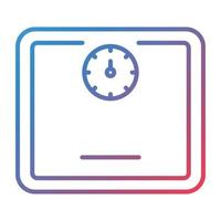 Body Scale Line Gradient Icon vector
